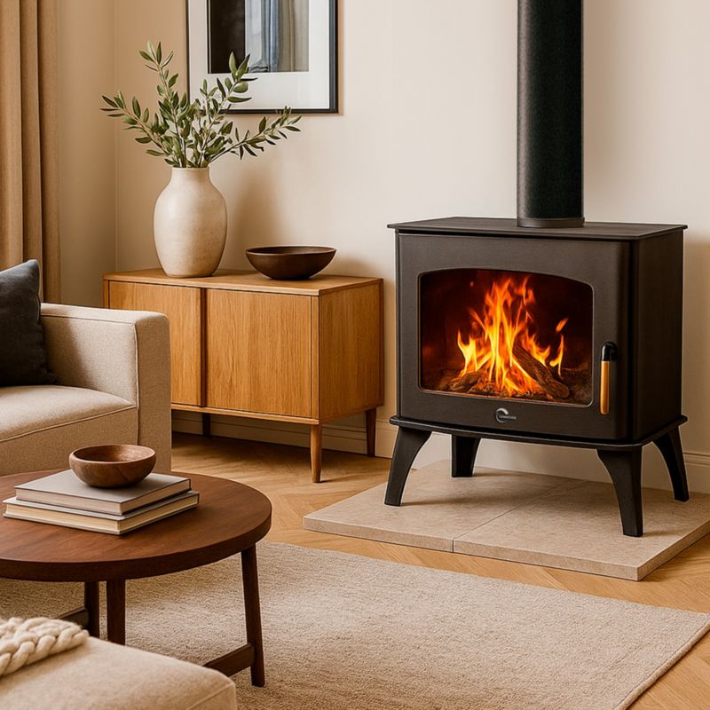 Brændeovn Dita 13,1 kW 74x43 cm Sort