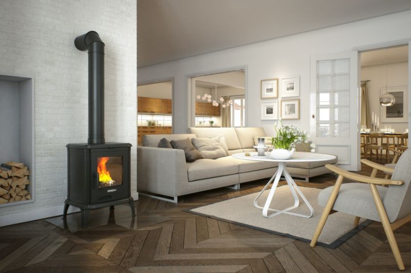 Nordflam Adria Eko 7 kW støbejernsbrændeovn