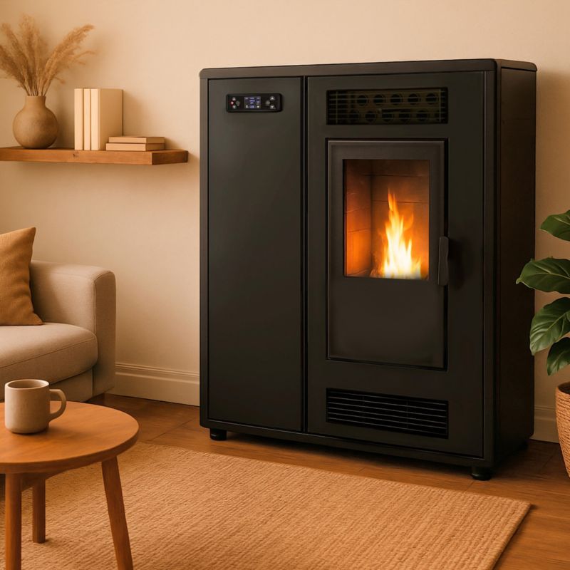 Pilleovn Astral Slim 12,2 kW Sort