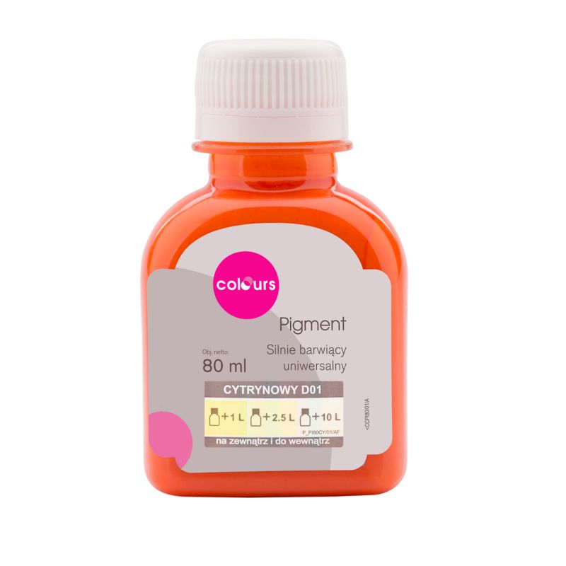 Pigment til maling Colours citrongul 80 ml