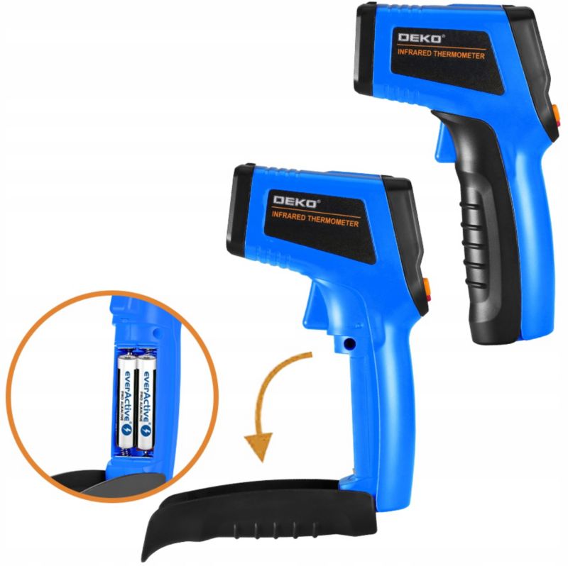 DEKO pirometer lasertermometer uden berøring 50-600 grader C, 1 stk.