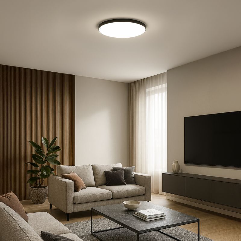 Loftslampe Milagro Slimi 36 W 4000 K Sort