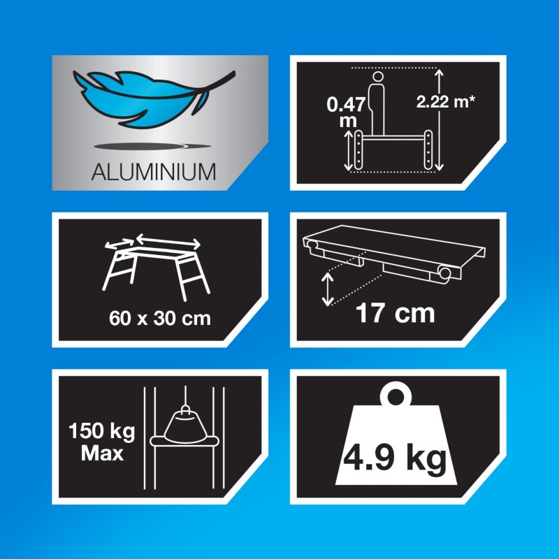 MacAllister arbejdsplatform 600 x 300 mm