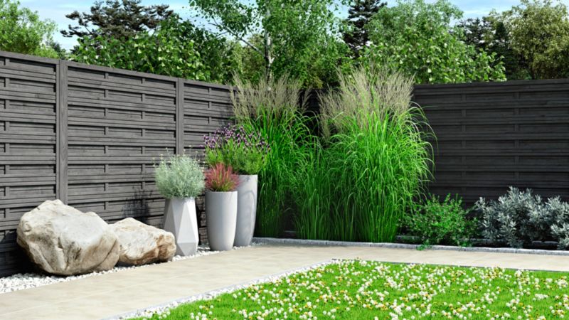 Klikstrom panelhegn 180 x 180 cm i antracit