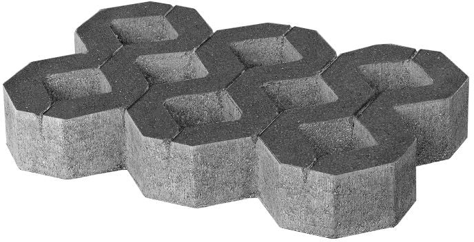 Polbruk Meba åben betonplade 8 x 40 x 60 cm i grafitgrå