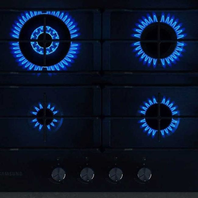 Samsung NA64H3031AK gasblus 60 cm sort med 4 brændere