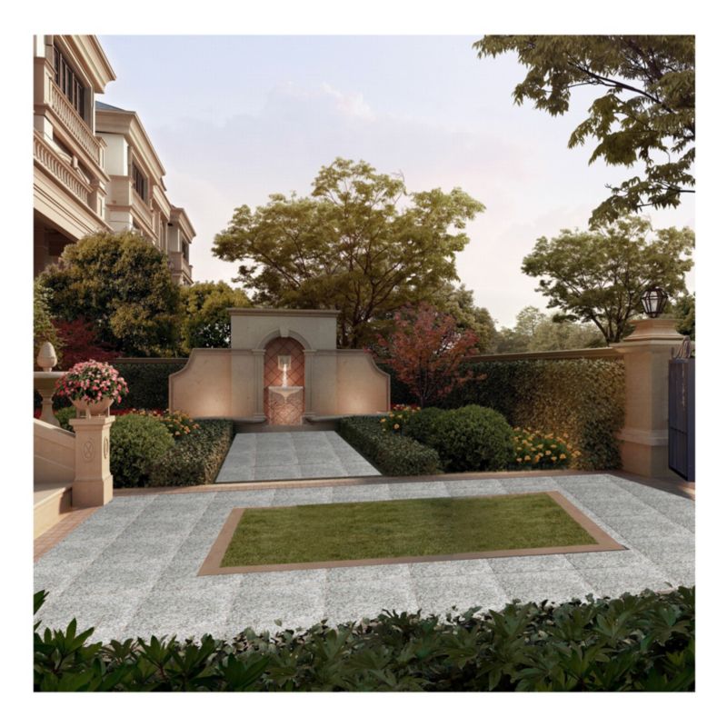 Granitplade 40 x 40 x 2 cm grå