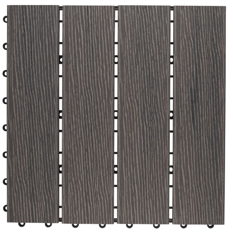 Kompositdæk DLH 4L 30 x 30 cm grå