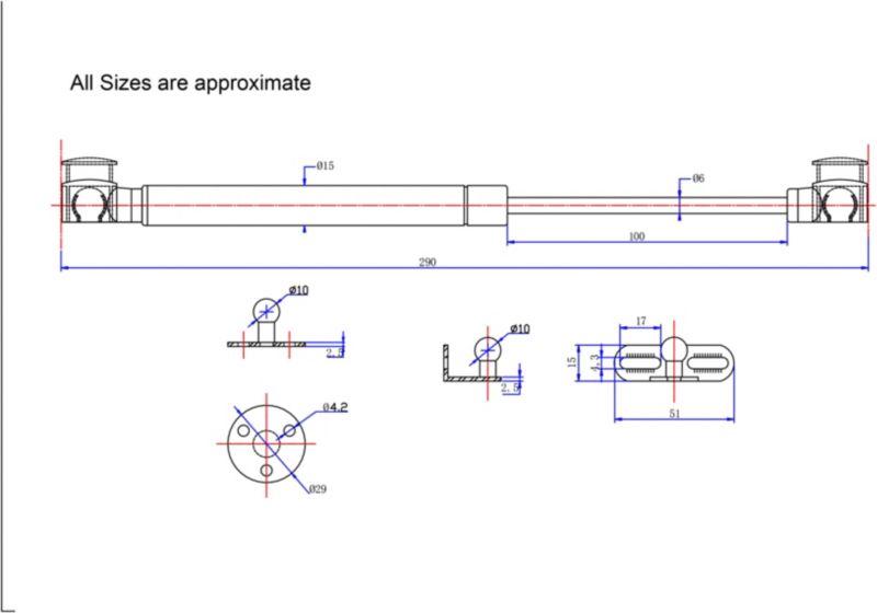 GoodHome Enden 80N gasløfter til vandret skab