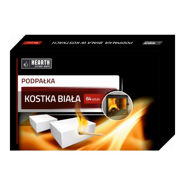 Hvid optændingsblok Hearth 560 g 64 stk.