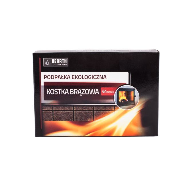 Brun optændingsblok Hearth 18 mm, 64 stk.