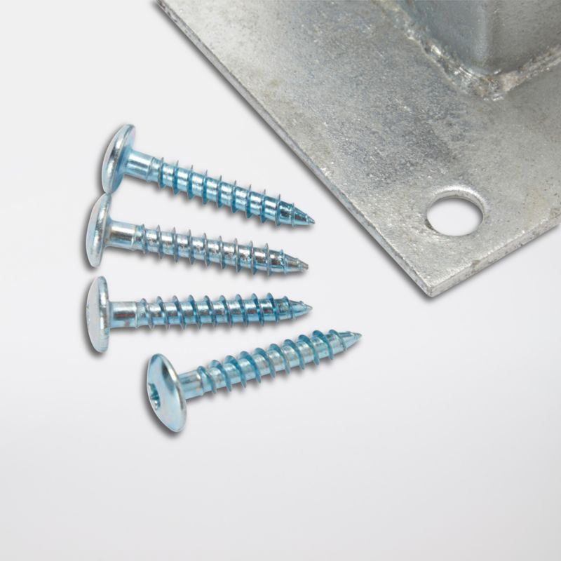 Støtte med skruer 45 x 45 mm galvaniseret