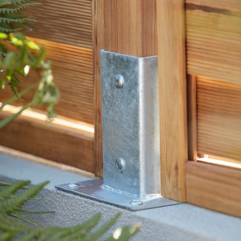 Støtte med skruer 70 x 70 mm galvaniseret