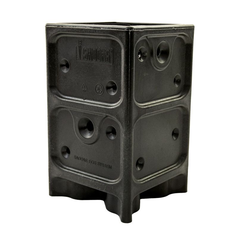 Komposit stolpefod med skrueanker til beton 4iQ 9x9x17 cm, 1 stk.