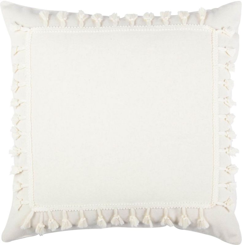 Eurofirany Boho 2 pude med pomponer 45 x 45 cm naturlig