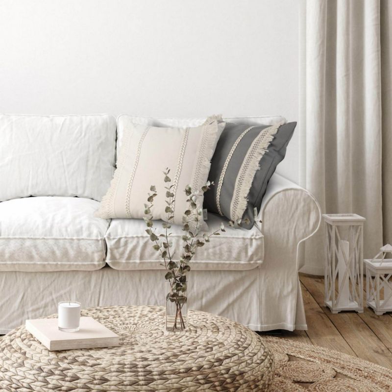 Eurofirany Boho pude i 45 x 45 cm i beige