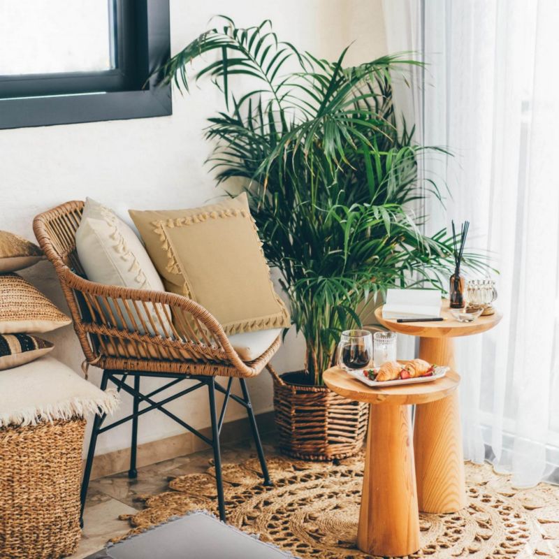 Eurofirany Boho pude i sølv 45 x 45 cm