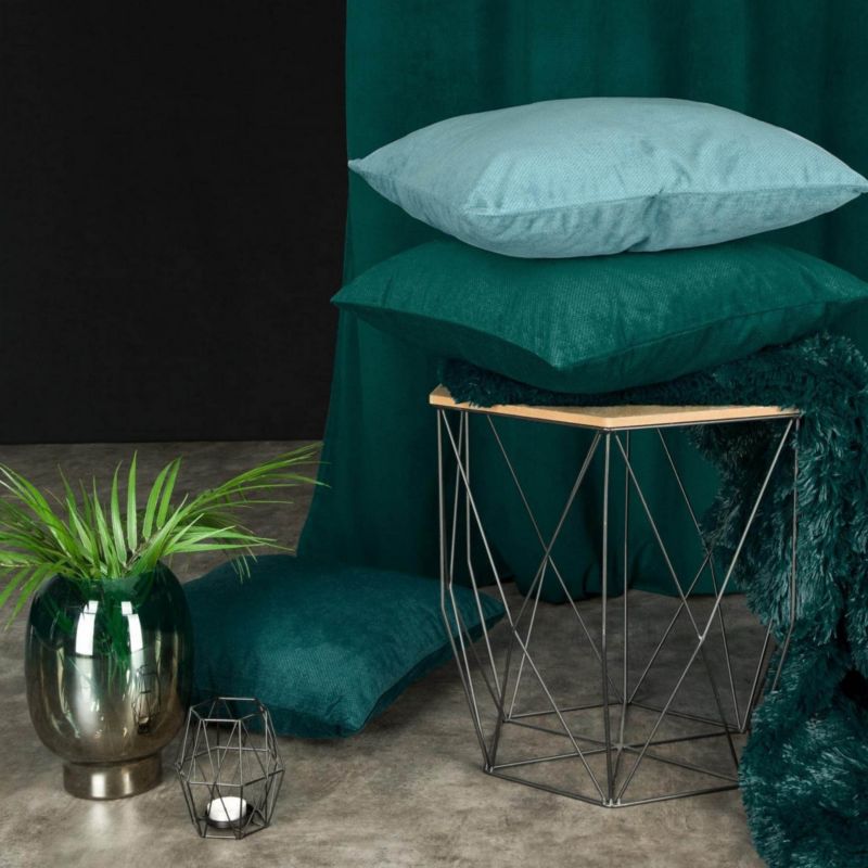 Eurofirany Milo pude 45 x 45 cm i mørkturkis