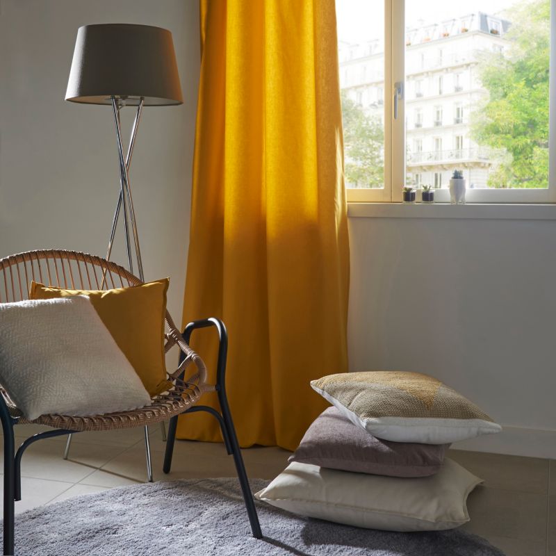 GoodHome Hiva pude 45 x 45 cm i sennepsgul