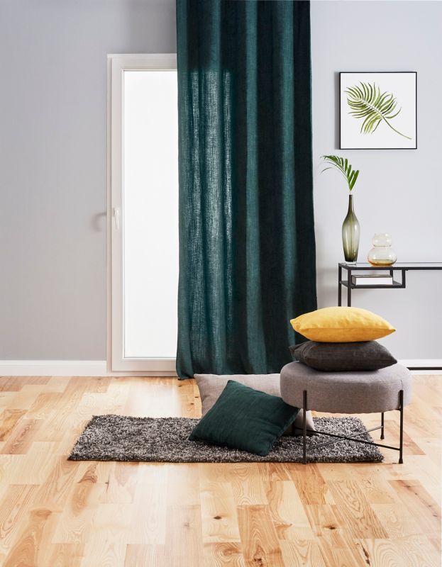 GoodHome Pahea pude 45 x 45 cm i sennepsgul