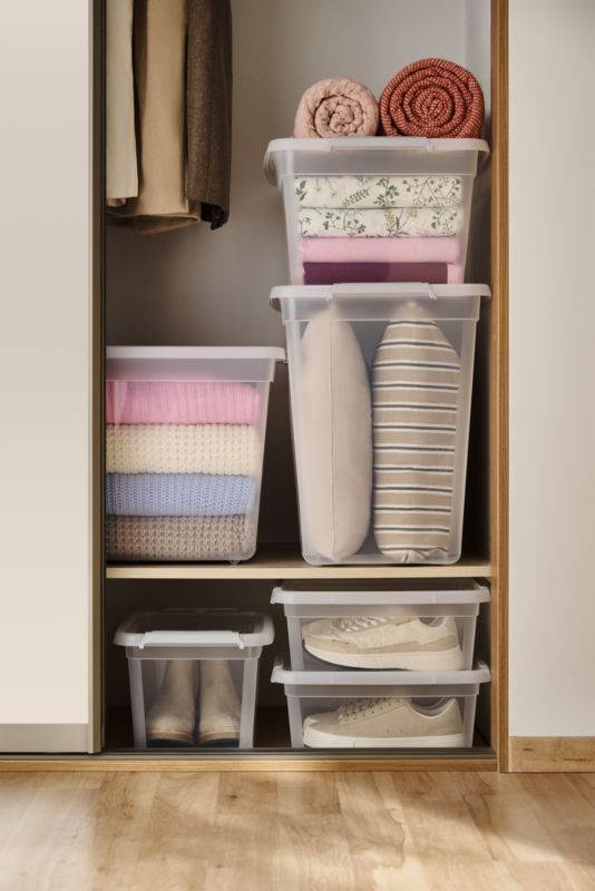 Beststore opbevaringskasse med låg 80 l