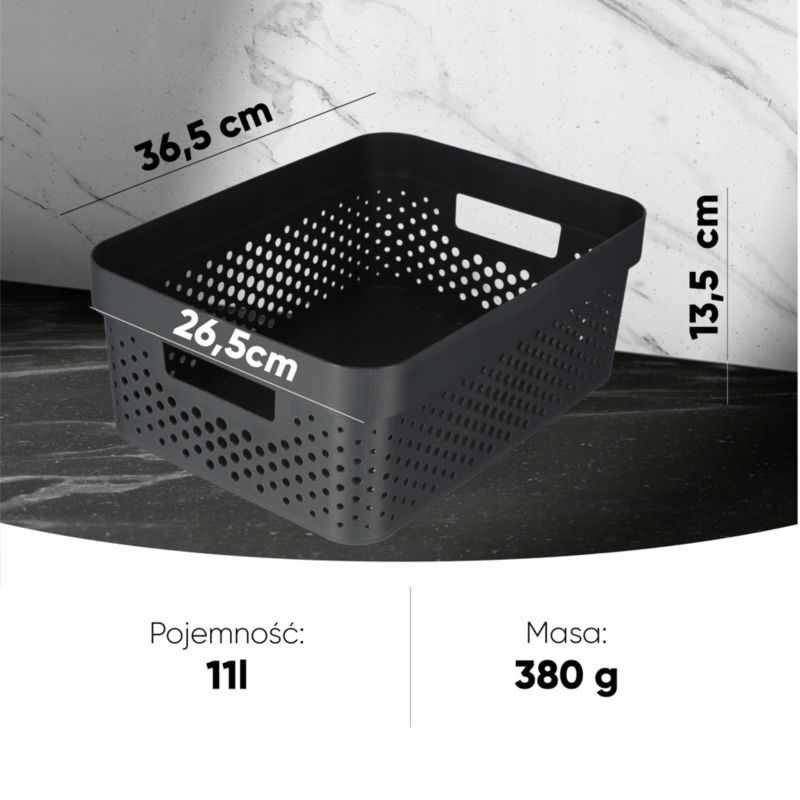 Curver Infinity opbevaringsboks 11L, mørkegrå