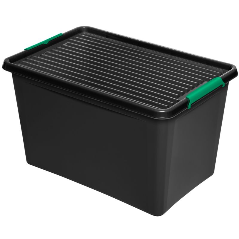 GoodHome Ulmus opbevaringsboks med låg 60 l med hjul