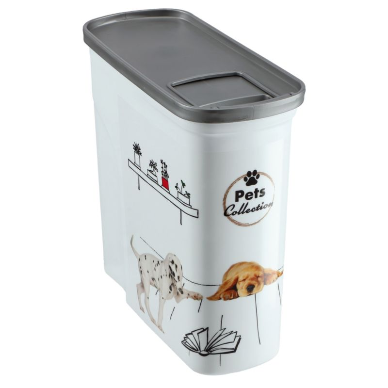 Curver Pet Life hundefoderbeholder 2 l hvid med hund, 1 stk.