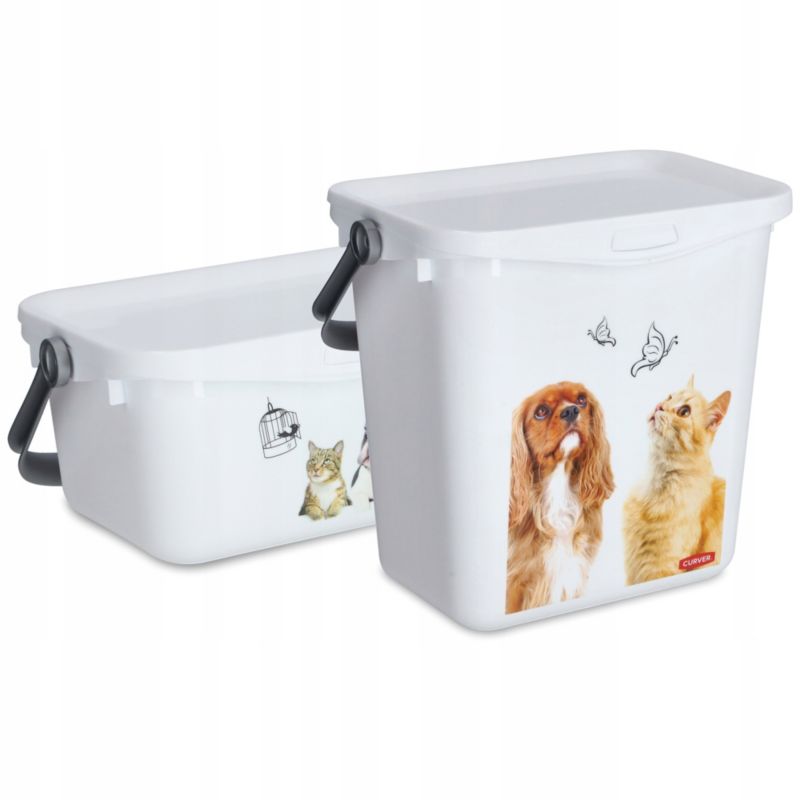 Curver Pet Life opbevaringsboks til foder og legetøj 6L, hvid