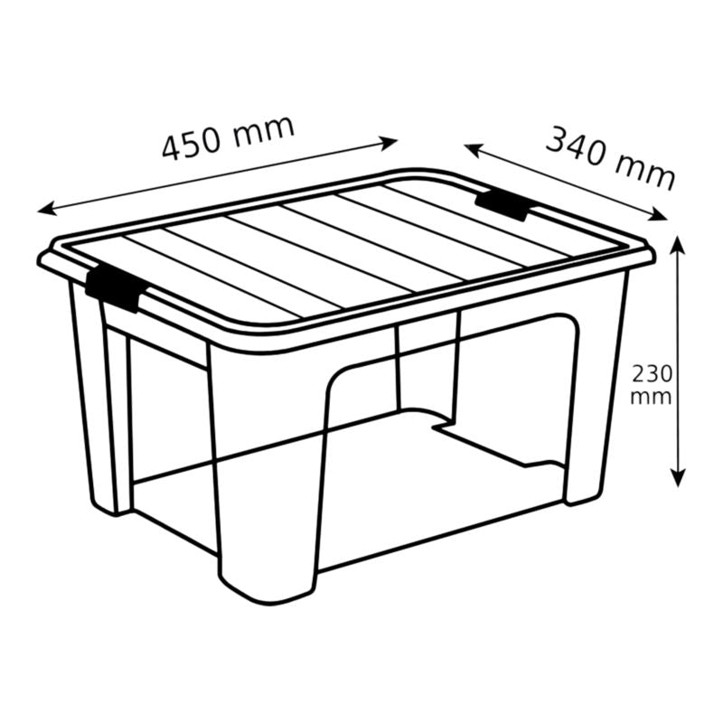 Norris opbevaringsboks 24 l med låg