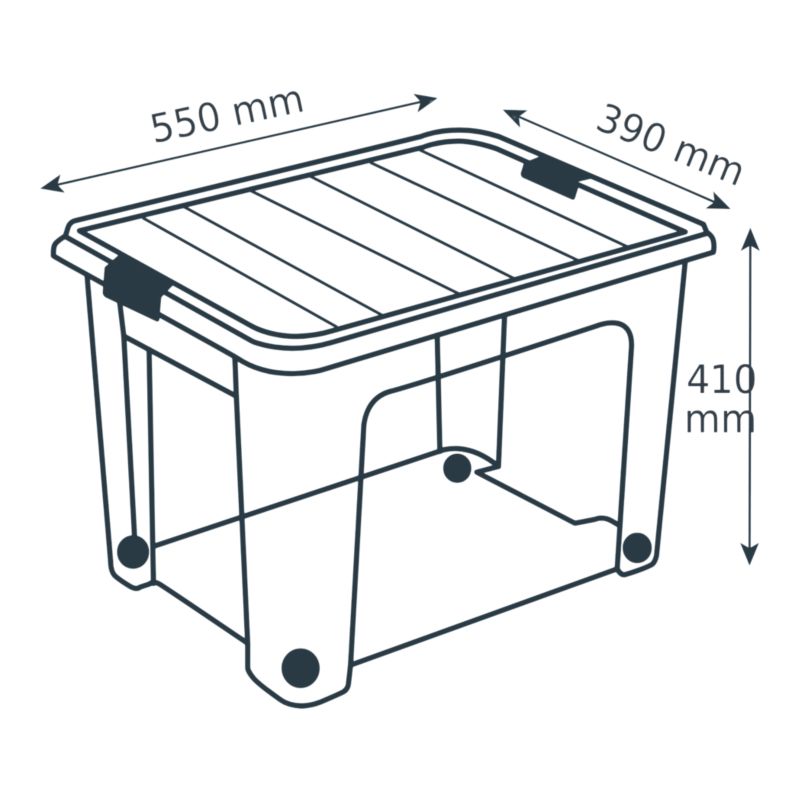 Norris opbevaringsboks 60 l med låg
