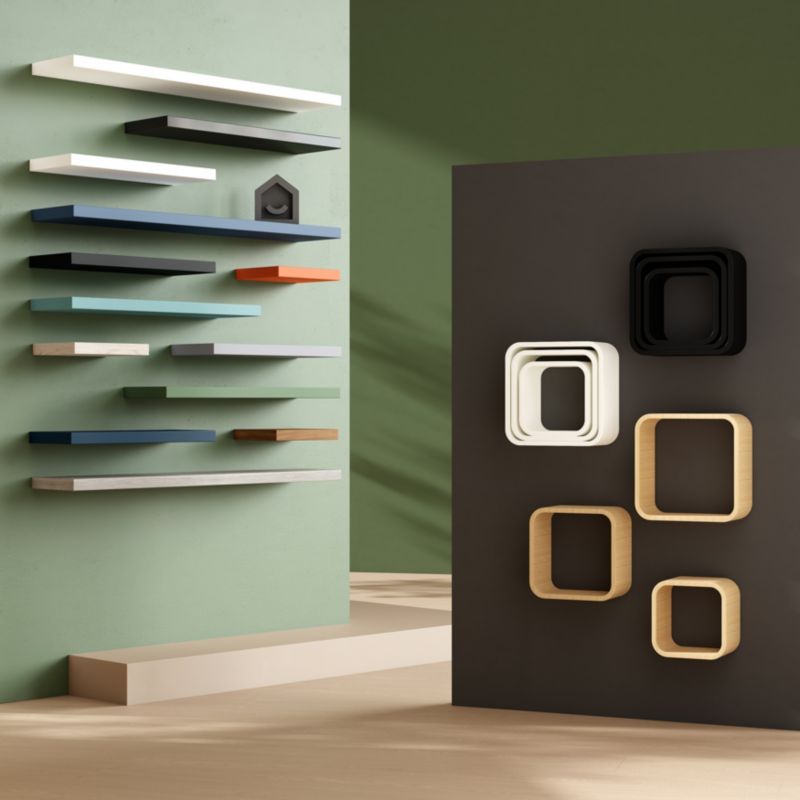 GoodHome Cusko væghylde i grå eg 3,8 x 23,5 x 60 cm