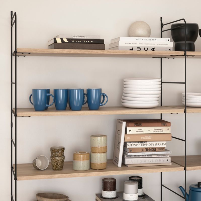 GoodHome Rigga hylde 29 x 80 cm i egetræ