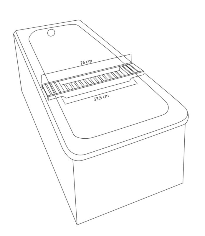 GoodHome Cervia bambushylde til badekar