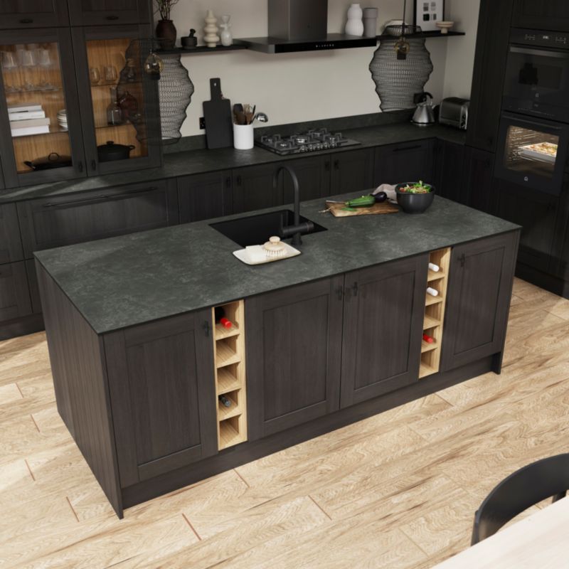 GoodHome Caraway vinreol 15 cm lys eg