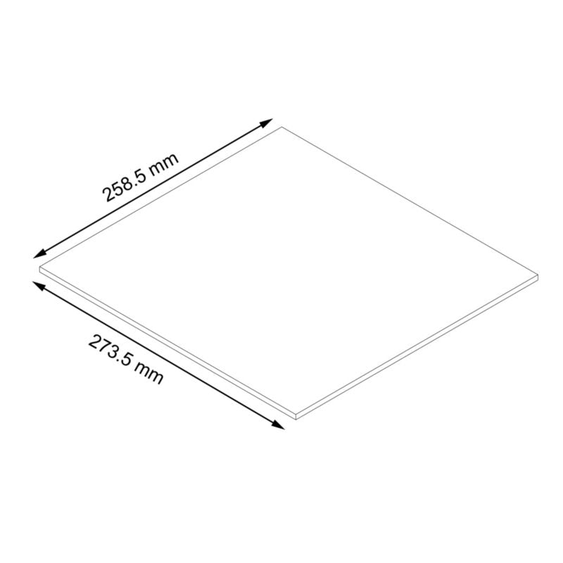 GoodHome Cicely glasplade 273,5 x 258,5 mm