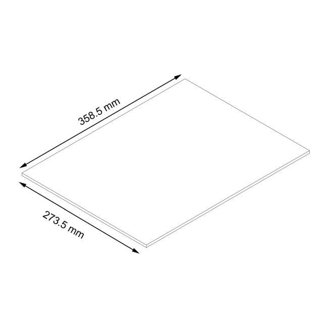 GoodHome Cicely glasplade 273,5 x 358,5 mm 2 stk.