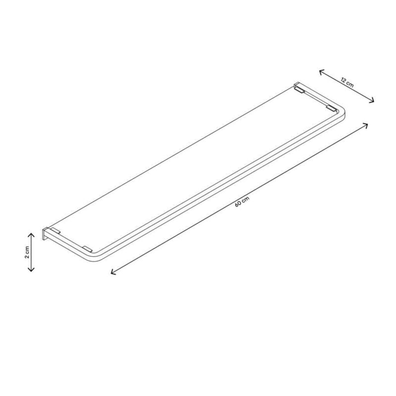 GoodHome Elland glasreol i guld