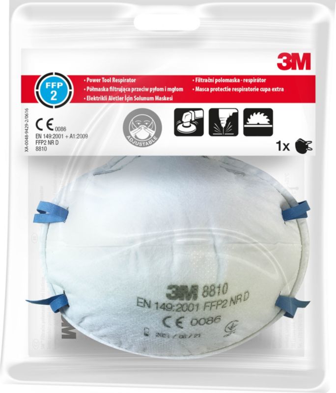 3M halvmaske til filtrering af støv og tåger uden ventil FFP2