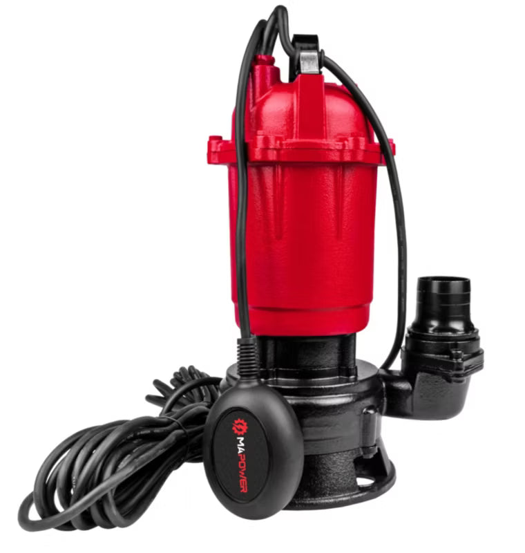 MAPOWER 750W dykpumpe med kværn