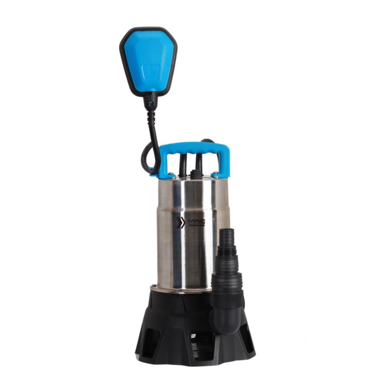 MacAllister 1000 W inox nedsænkelig pumpe til snavset vand