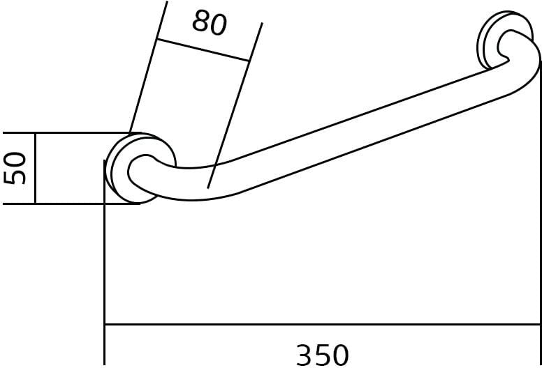 Mexen vægreb i guld 35 cm, 1 stk.