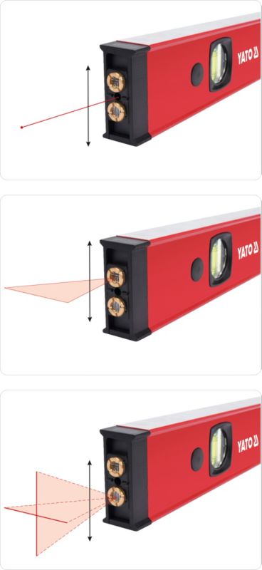 Elektronisk vaterpas Yato med laser 610 mm