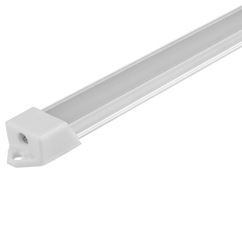 XUDO Slim LED-profil 2 m anodiseret med mælkehvid skærm, 1 stk.