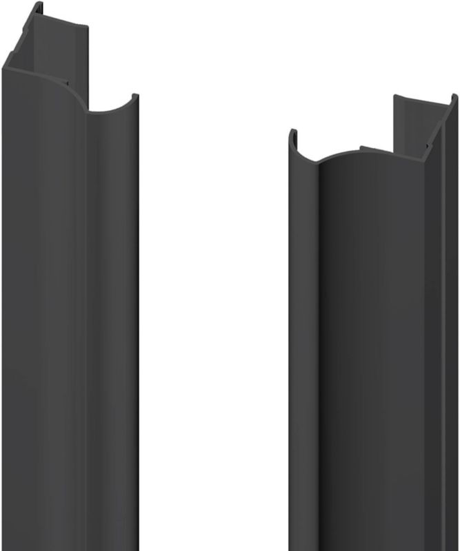 Valcomp Mars lodret profil 18 mm 2700 mm mat-sort anodiseret