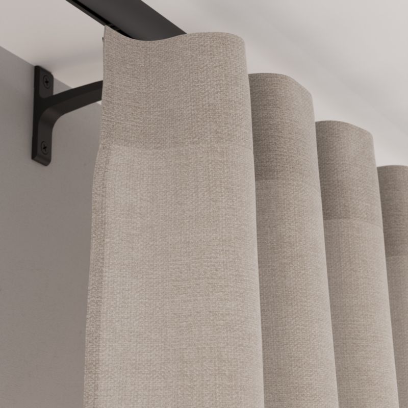 GoodHome Trikala flad profil i sort, 200 cm