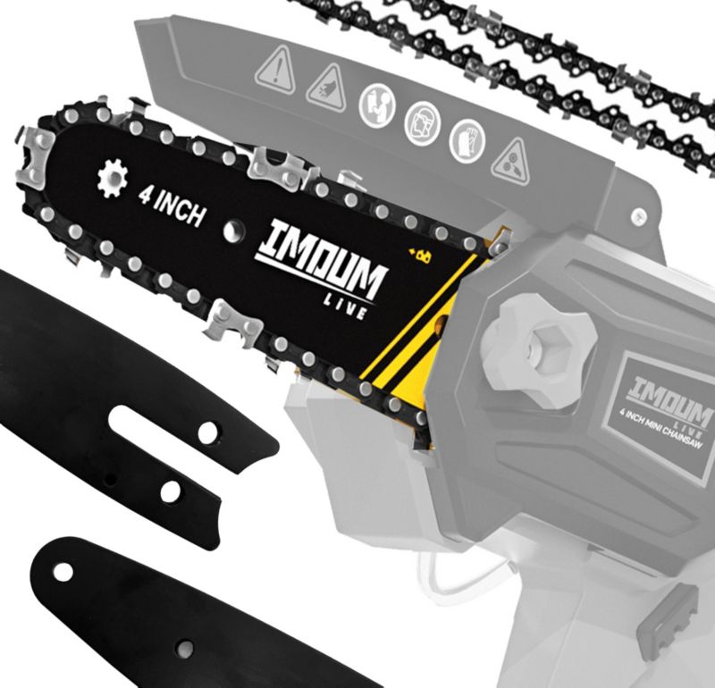 IMOUM føringsskinne og kæde til 4" motorsav, 1 sæt
