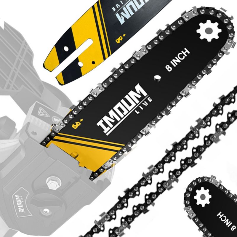 IMOUM føringsskinne og kæde til 8" motorsav, 1 sæt