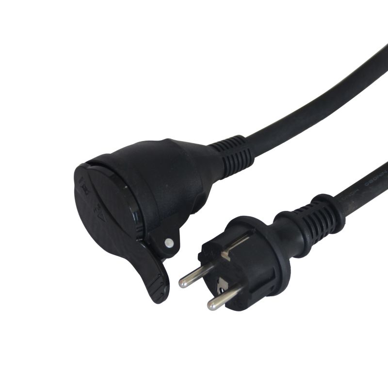 Diall gummikabel udendørs forlængerledning sort 3 x 2,5 mm 10 m