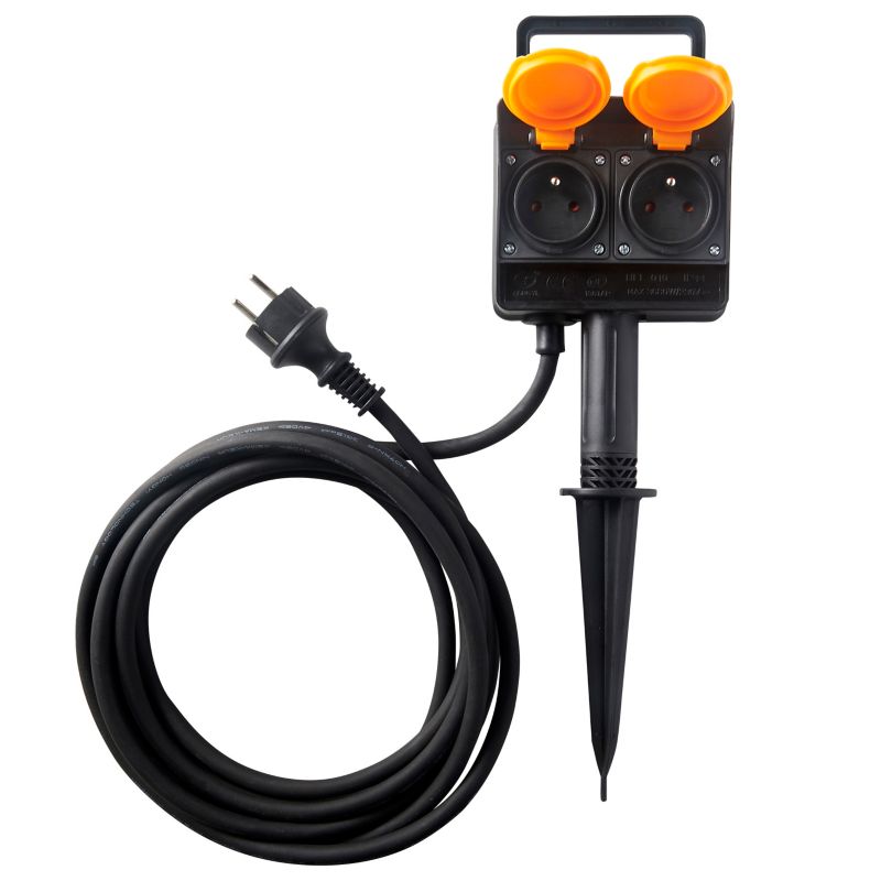 Diall haveforlængerkabel med stik 3 x 1,5 mm² 5 m